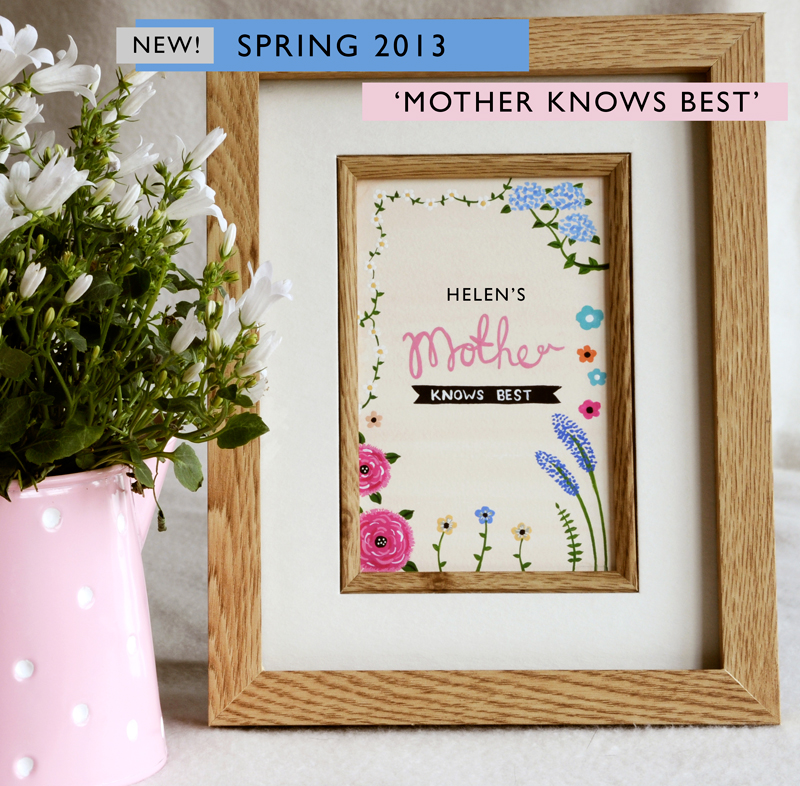 'mother knows best' PERSONALISED Print